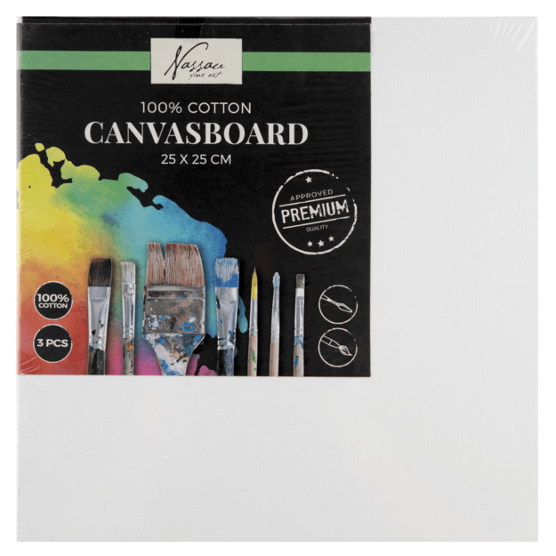 Nassau - Canvasboard 3pcs 25x25cm 100% cotton (AR1091/GE)