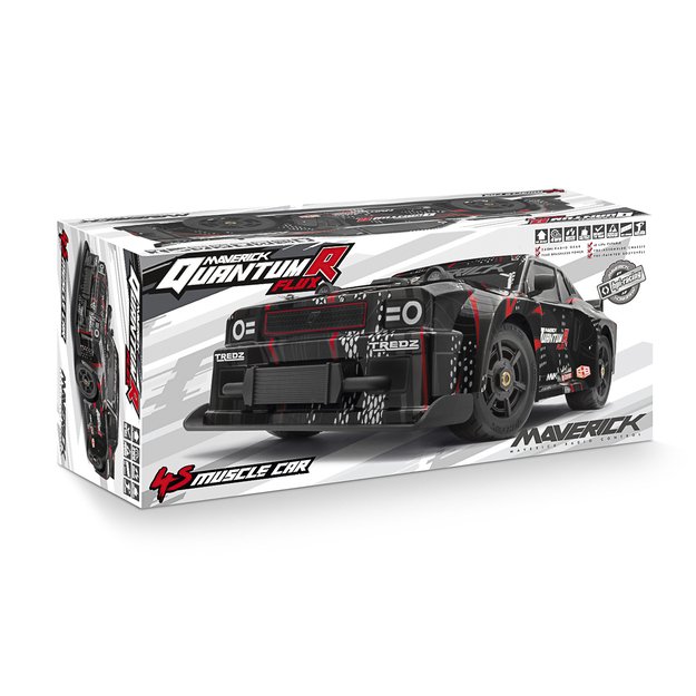 Maverick - QuantumR Flux 4S 1/8 4WD Muscle Car - Black/Red (150350) 2
