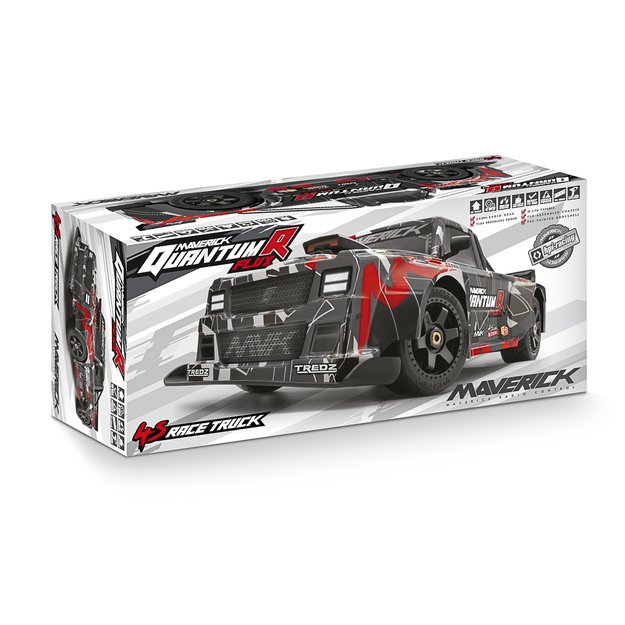 Maverick - QuantumR Flux 4S 1/8 4WD Race Truck - Grey/Red (150313) 2