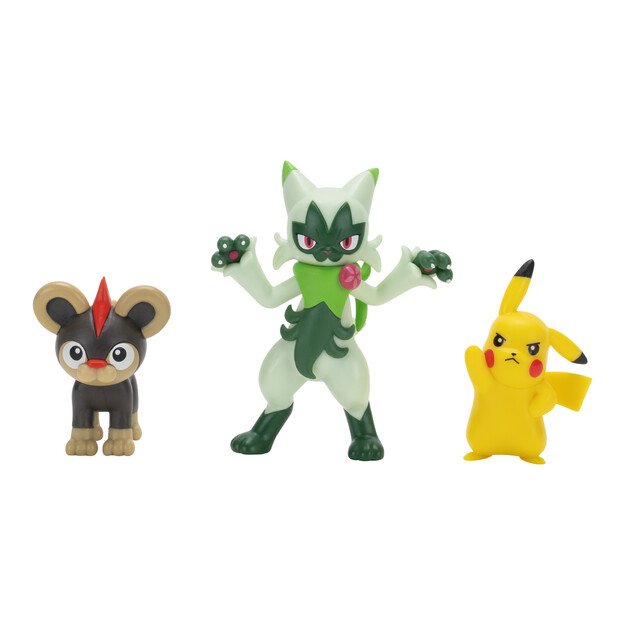 Pokémon - Battle Figure 3 PK Litleo, Pikachu, Floragato - (PKW4087) 1