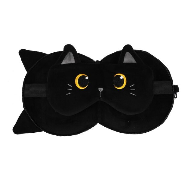 iTotal - Pillow with Sleep Mask - Black Cat (XL2527) 2