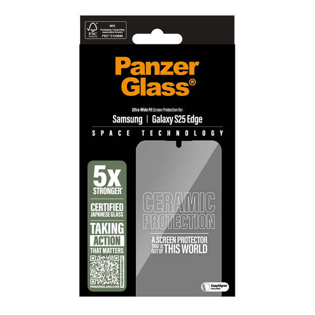 PanzerGlass - Ceramic Screen Protector Samsung S25 Edge - Ultra-Wide Fit 3