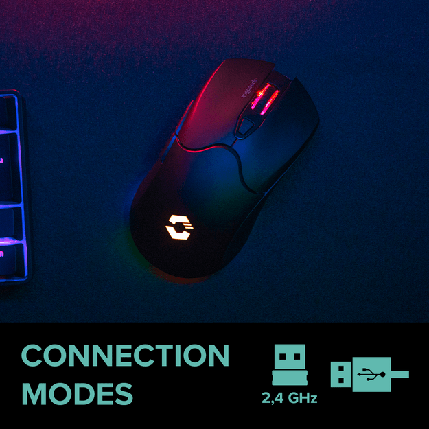 Speedlink - VELOX Rechargeable RGB Gaming Mouse - Wireless, black 3