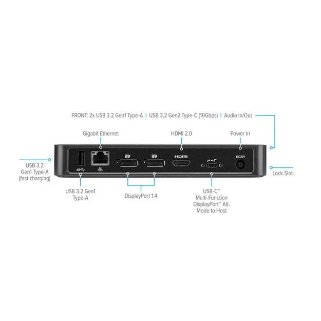 Targus - USB-C Triple-HD Docking Station w 85 W Power Delivery - For MST enabled devices 1