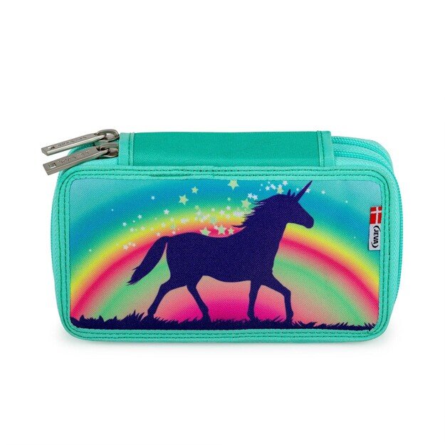 JEVA - Pencil Case TwoZip - Rainbow Unicorn Candy (8865-26) 3
