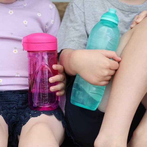 Sistema - 520ml Tritan Quick Flip Bottle - Pink 3