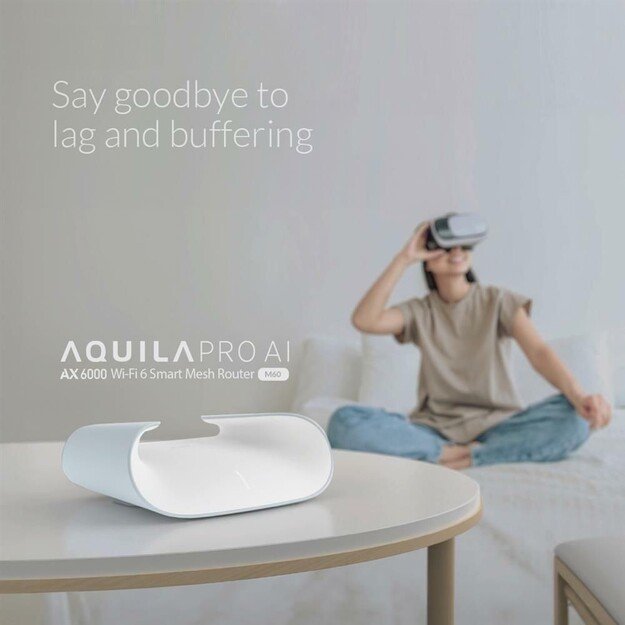 D-Link - Aquila Pro AI AX6000 Wi-Fi 6 Smart Mesh Router