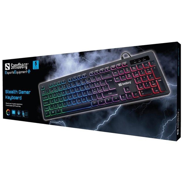 Sandberg - Gamer Keyboard Stealth NORDIC