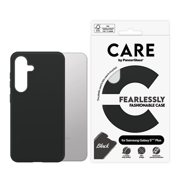 CARE by PanzerGlass - Fashionable Case Black Samsung Galaxy S 2025 Plus