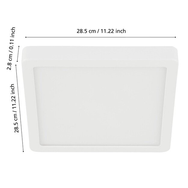 EGLO Fueva-Z Smart Ceiling Light – Zigbee & Bluetooth, 28.5x28.5 cm
