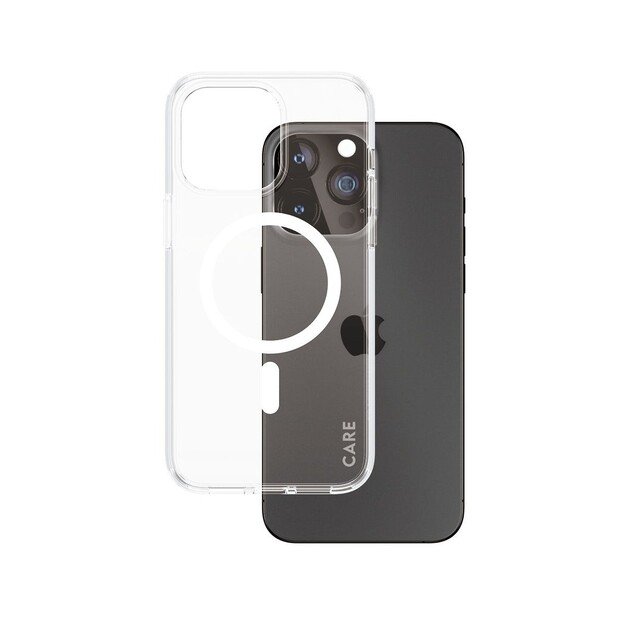 CARE by PanzerGlass -  Case Transparent w. White MagSafe - iPhone 15 Pro Max