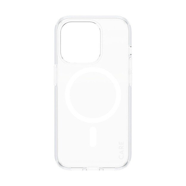 CARE by PanzerGlass - Case Transparent  w. White MagSafe - iPhone 15 Pro