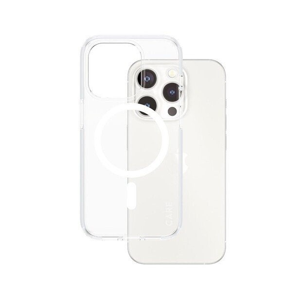 CARE by PanzerGlass - Case Transparent  w. White MagSafe - iPhone 15 Pro