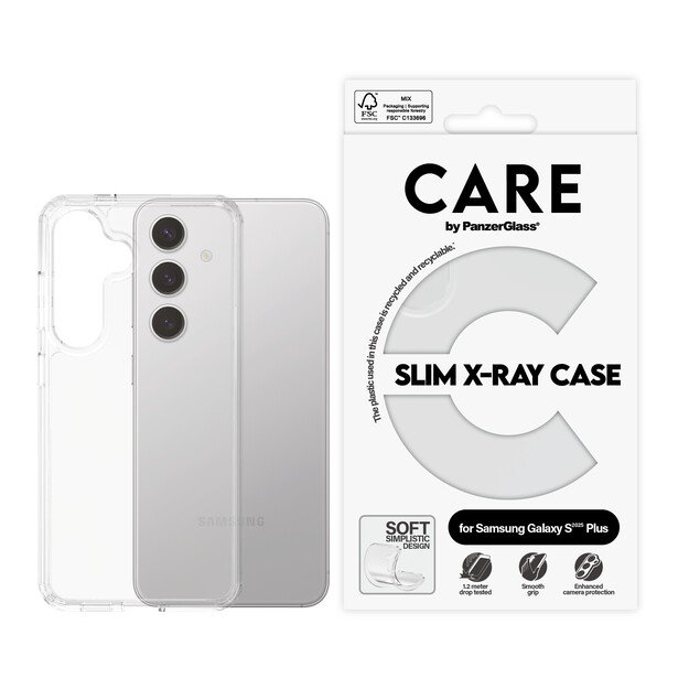 CARE by PanzerGlass - Fashionable Case Transparent X-Ray Soft Basic Samsung Galaxy S 2025 Plus