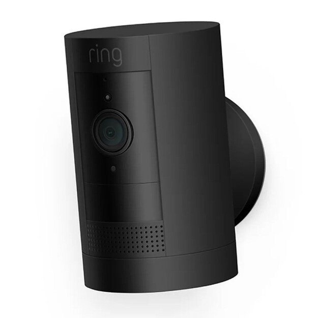 Ring - Stick Up Battery Cam Security Camera Black