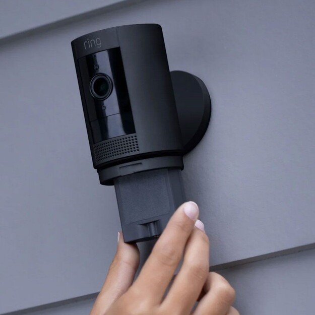 Ring - Stick Up Battery Cam Security Camera Black