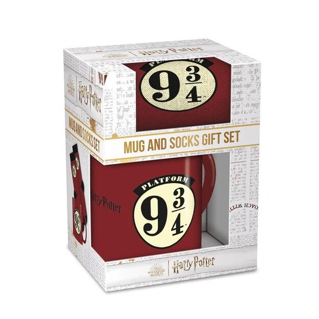 HARRY POTTER (PLATFORM 9 3/4) MUG & SOCK SET