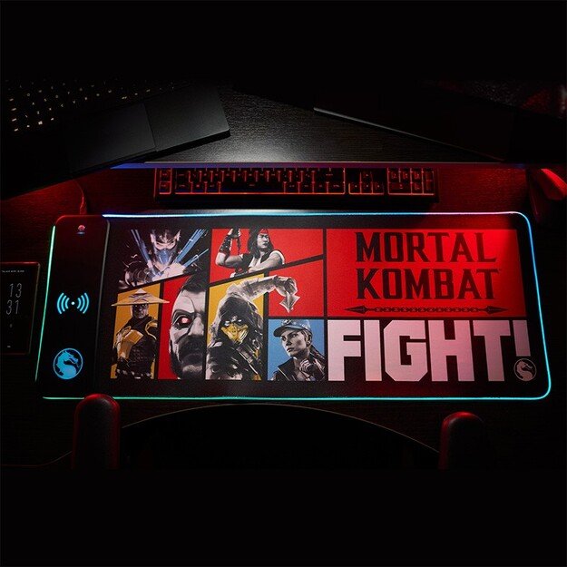 Numskull Mortal Kombat - Oversize Gaming Mat & Mobile Charger