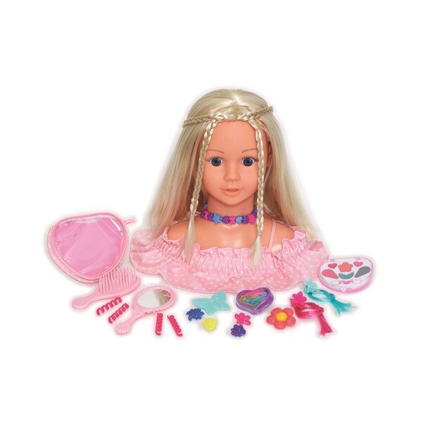 Real UniQ - Styling Head with hair accessories and cosmetic case (30561)