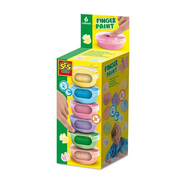 SES Creative - Fingerpaint Pastel 6x45ml - (S00397)