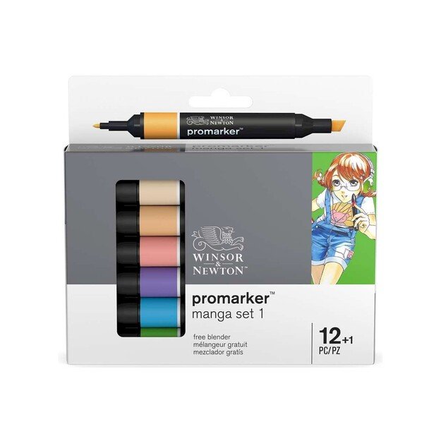 Winsor & Newton - Promarkers 12+1 pcs - Manga Expansion (839962)