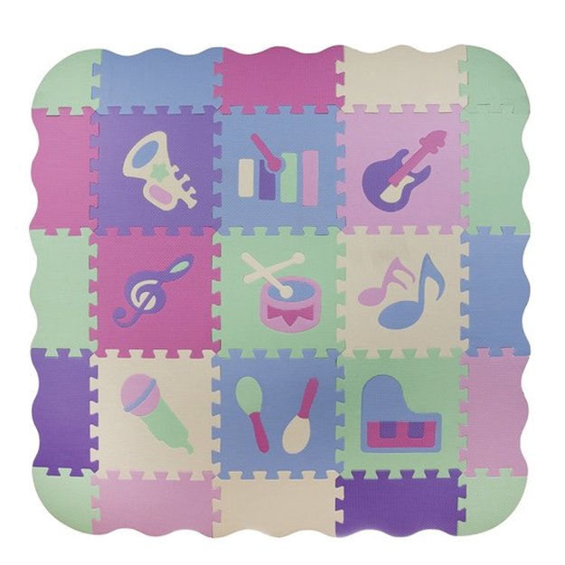 MATA PIANKOWA EDUKACYJNA GRUBA KOJEC DLA DZIECI PUZZLE 25 ELEMENTÓW 3W1 19