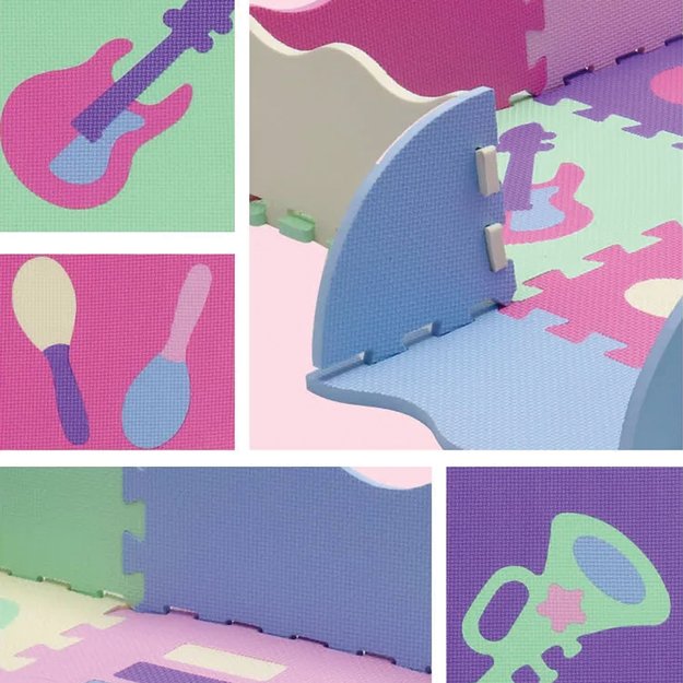 MATA PIANKOWA EDUKACYJNA GRUBA KOJEC DLA DZIECI PUZZLE 25 ELEMENTÓW 3W1 31
