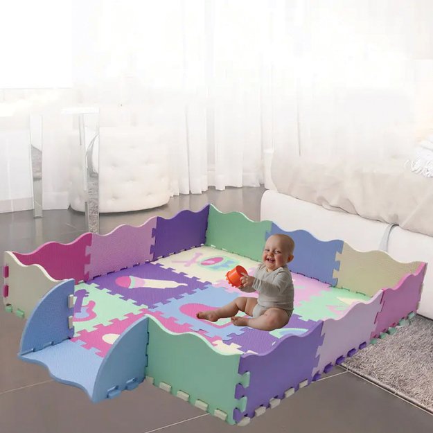 MATA PIANKOWA EDUKACYJNA GRUBA KOJEC DLA DZIECI PUZZLE 25 ELEMENTÓW 3W1 28