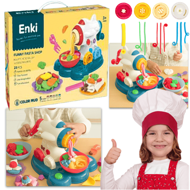 Daugiafunkcis edukacinis makaronų gaminimo žaislas vaikams 7