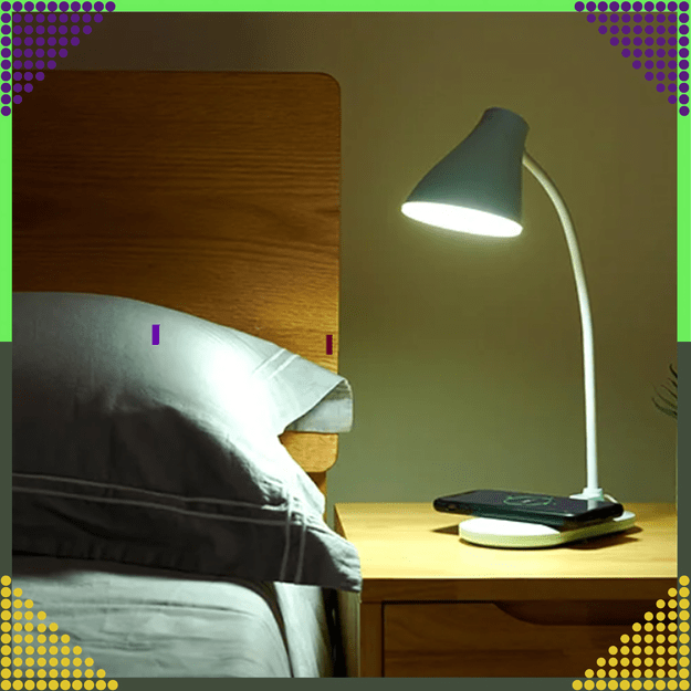 Lampka LED na Biurko Biurkowa Szkolna 3 Tryby Ładowarka Indukcyjna QI USB 30