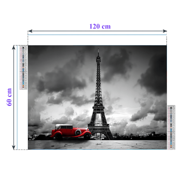 HAFT DIAMENTOWY DUŻY 120x60 Diamond Painting Mozaika Diamentowa XXL ZESTAW  3