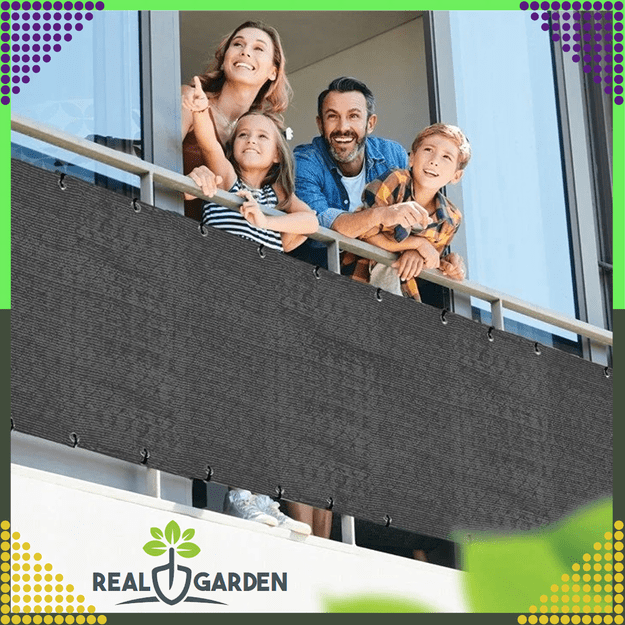 Osłona Balkonowa Mata Tarasowa Siatka na Balkon Taras Płot 1x5m UV 95%  15
