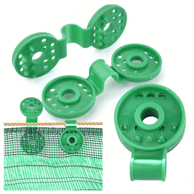 Clips, Holders, Hooks for Garden Shade Net 20 pcs Green
