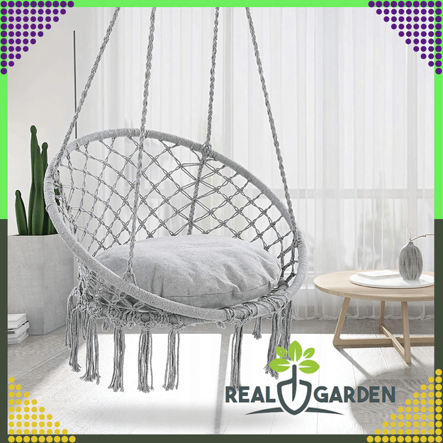Fotel Wiszący Huśtawka Ogrodowa Bocianie Gniazdo na Ogród Balkon Boho + Poduszka 21