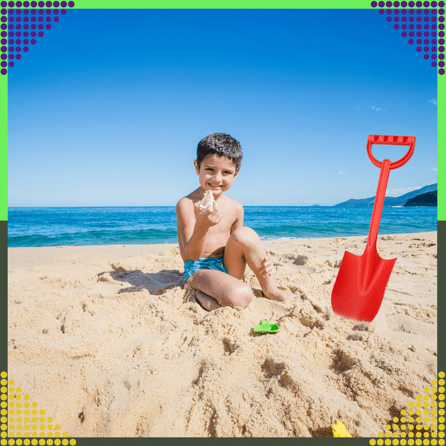 Łopatka Łopata Szpadel do Piasku na Plażę Piaskownice Mocna duża XXL 64 cm 7