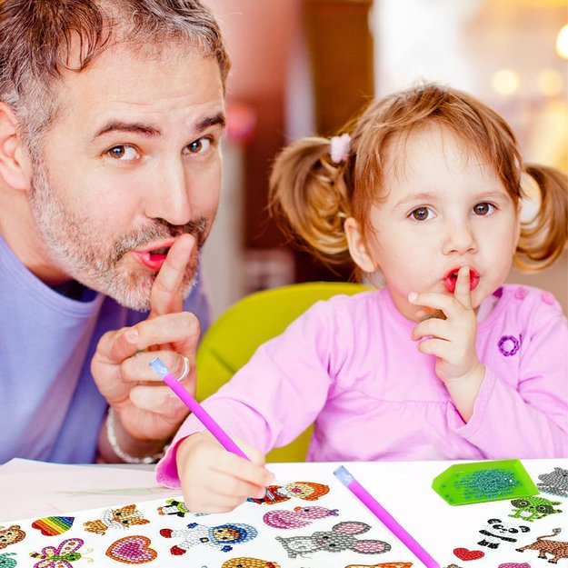 HAFT DIAMENTOWY NAKLEJKI DIAMENTOWE 5D MOZAIKA WYKLEJANKA DLA DZIECI ZESTAW 13