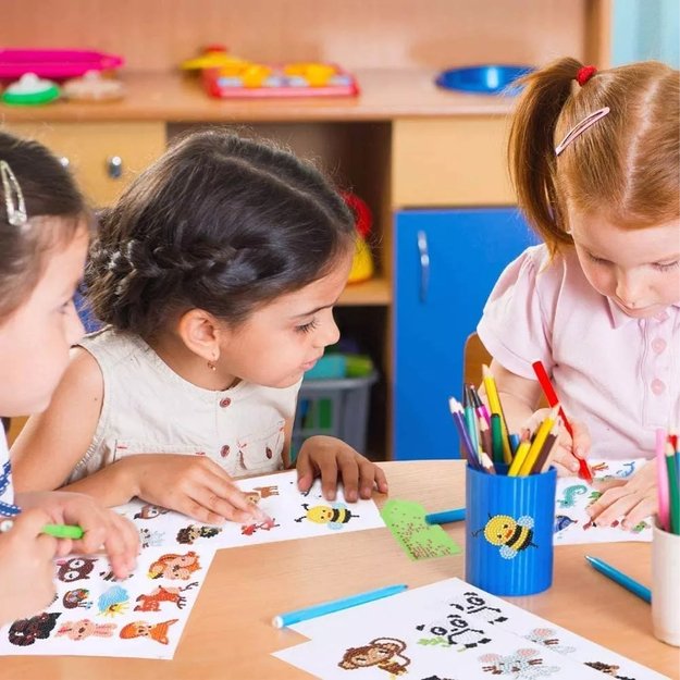 HAFT DIAMENTOWY NAKLEJKI DIAMENTOWE 5D MOZAIKA WYKLEJANKA DLA DZIECI ZESTAW 12