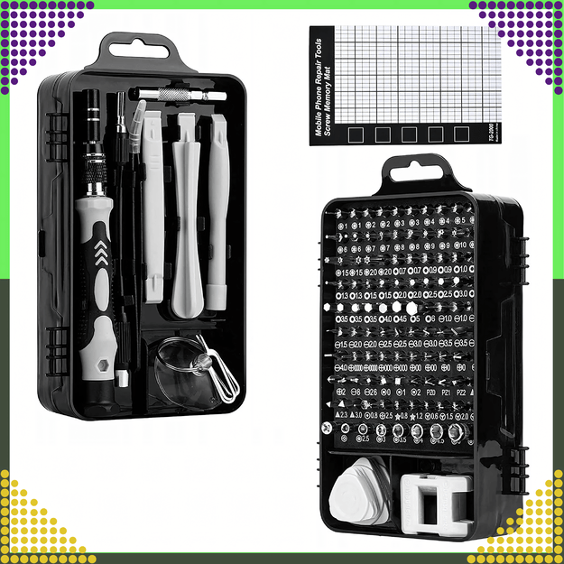 Zestaw Śrubokrętów Precyzyjnych Wkrętaki Torx Śrubokręty Precyzyjne 120w1 2