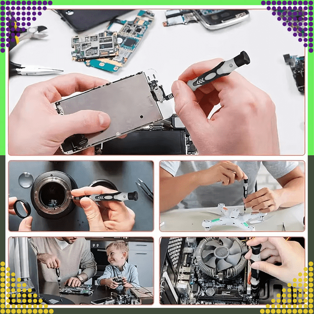 Zestaw Śrubokrętów Precyzyjnych Wkrętaki Torx Śrubokręty Precyzyjne 120w1 10