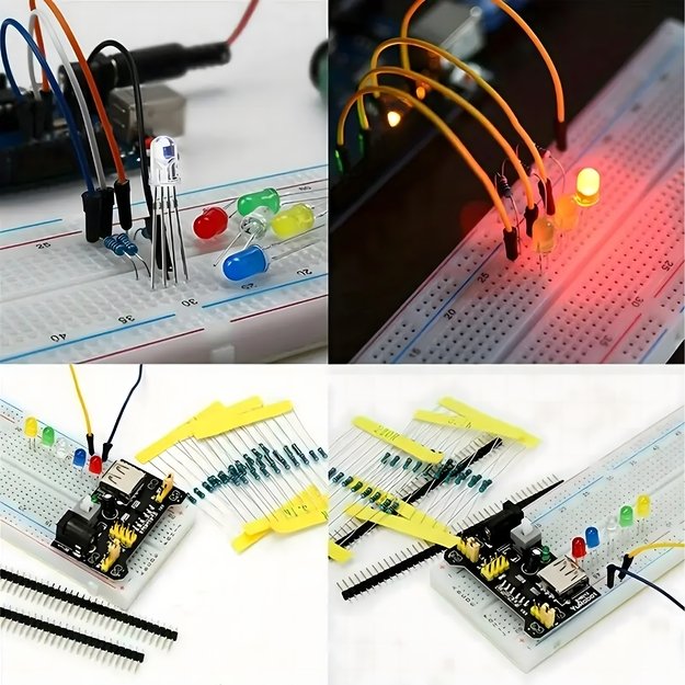 ZESTAW STARTOWY KOMPONENTÓW ARDUINO UNO R3 DO NAUKI PROGRAMOWANIA XXL  17
