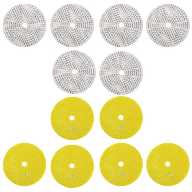 10x Tarcza Diamentowa Polerska 80mm do Szlifowania Gresu Płytek Na Rzep 150 18