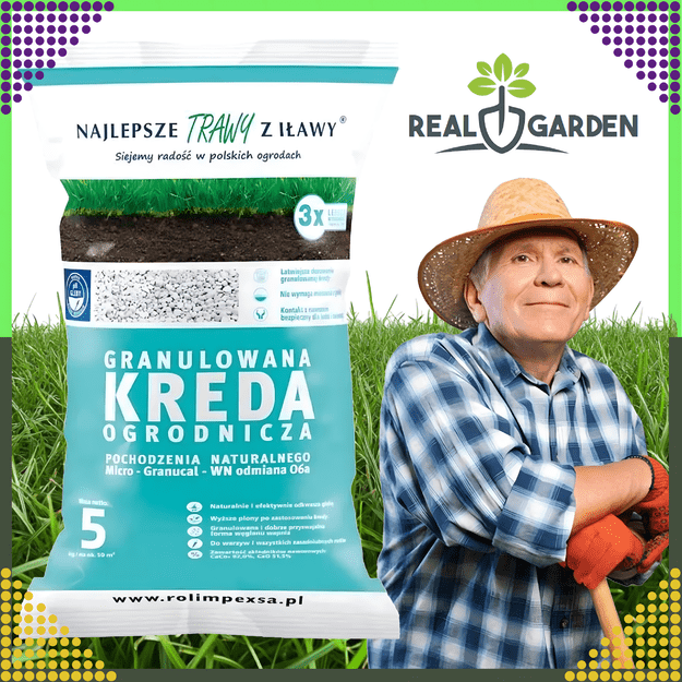 Premium Granulowana Kreda Ogrodniczna do Odkwaszania Gleby 10kg do Roślin  20