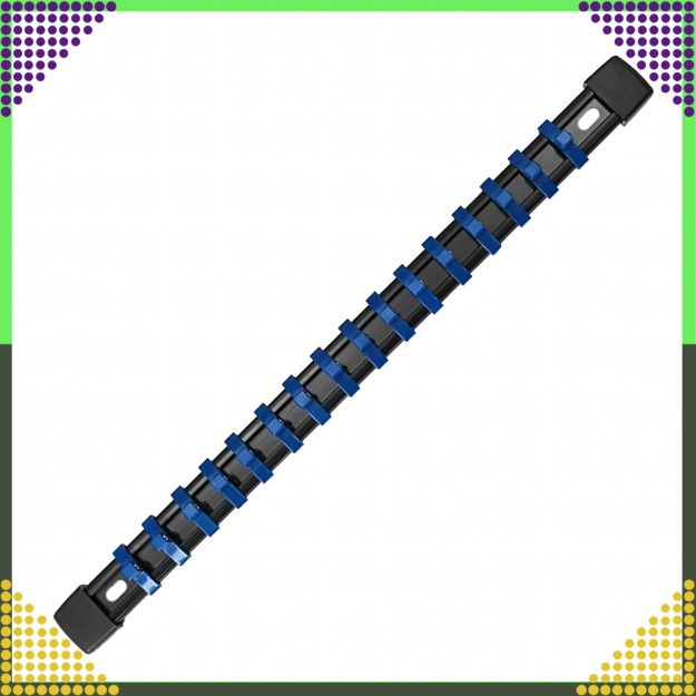 Organizatoriaus bėgelio spaustukų juostelės laikiklis lizdams ir lizdiniams raktams 1/4, 16 vnt.