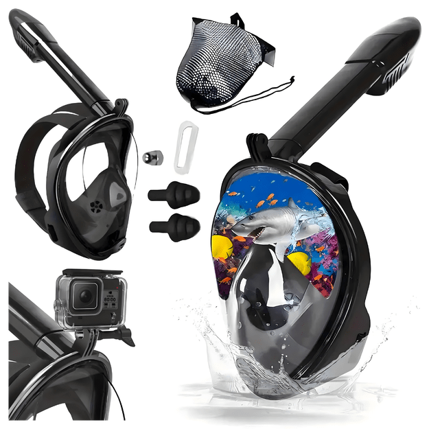 Maska do Nurkowania Pływania Snorkelingu Wody Pełnotwarzowa na Basen L/XL 