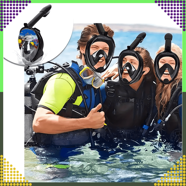 Maska do Nurkowania Pływania Snorkelingu Wody Pełnotwarzowa na Basen L/XL  15