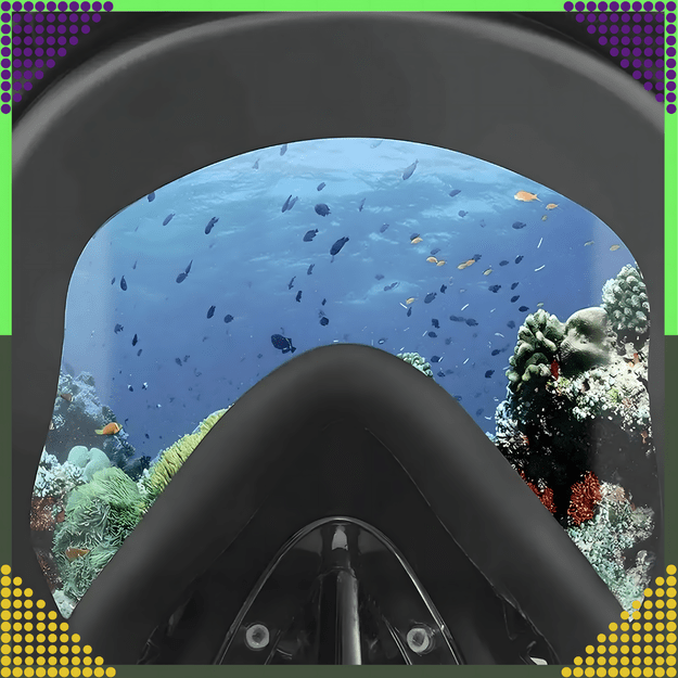 Maska do Nurkowania Pływania Snorkelingu Wody Pełnotwarzowa na Basen L/XL  8