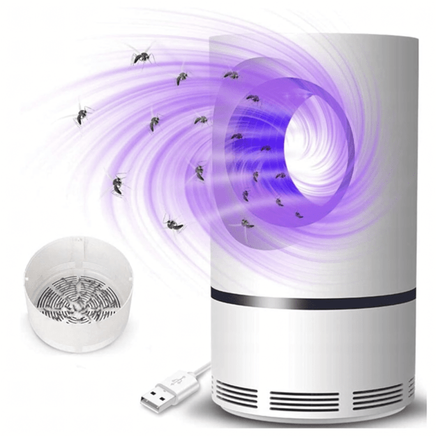 UV Insecticide Lamp Trap for Mosquitoes, Ticks, Flies, USB Ultrasonic