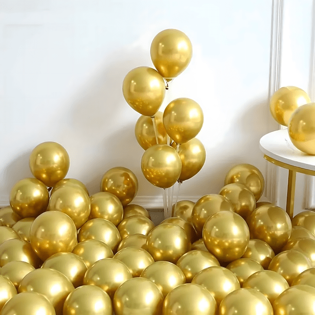 Girlanda Balonowa Zestaw Balonów na Urodziny Wesele Złote Białe 110 ele 11