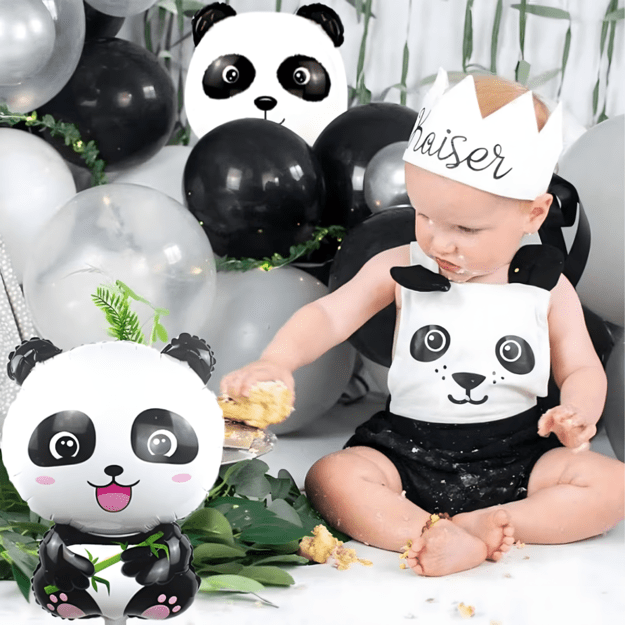 Panda Animal Birthday Balloons Set for Birthdays, Parties, 5 pcs