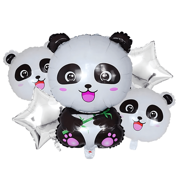Zestaw Balonów Urodzinowych Panda Zwierzęta na Urodziny Przyjęcia 5 szt